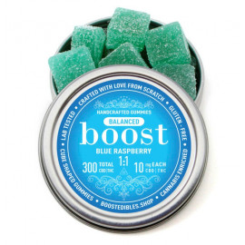 Boost 1:1 Gummies - Blue Raspberry (150mg CBD/150mg THC)