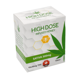 High Dose Cannabis Infused Honey - Sativa  (300mg THC)
