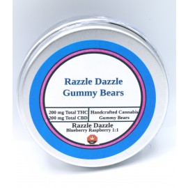 CannaCo 1:1 Gummy Bears - Razzle Dazzle (200mg CBD:200mg THC)