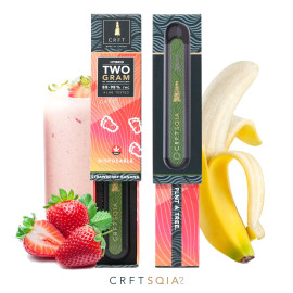 CRFT/TREES Vape Pen - Strawberry Banana - Hybrid (2g) *Full Spectrum*