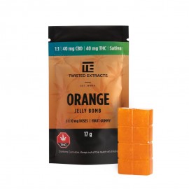 Twisted Extracts - Jelly Bomb - Orange - 40mg THC:40mg CBD (Sativa)