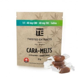 Twisted Extracts - Cara-Melts 1:1  - 40mg THC/40mg CBD (Sativa - CBD) 