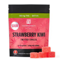Twisted Extracts - Singles - Sour Strawberry Kiwi - 160mg THC (Sativa)