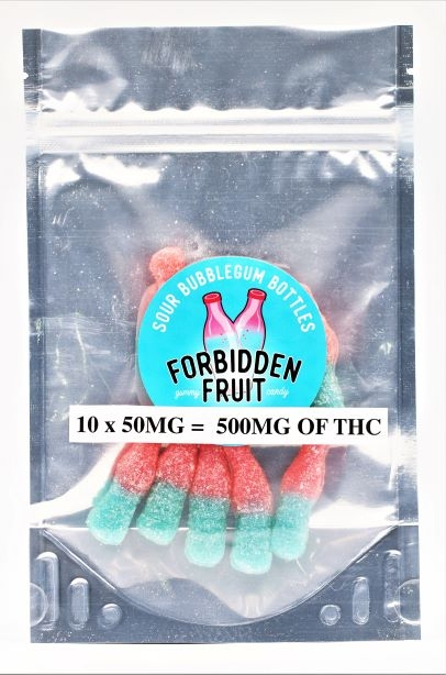 sour bubblegum bottles 500 thc 1 4